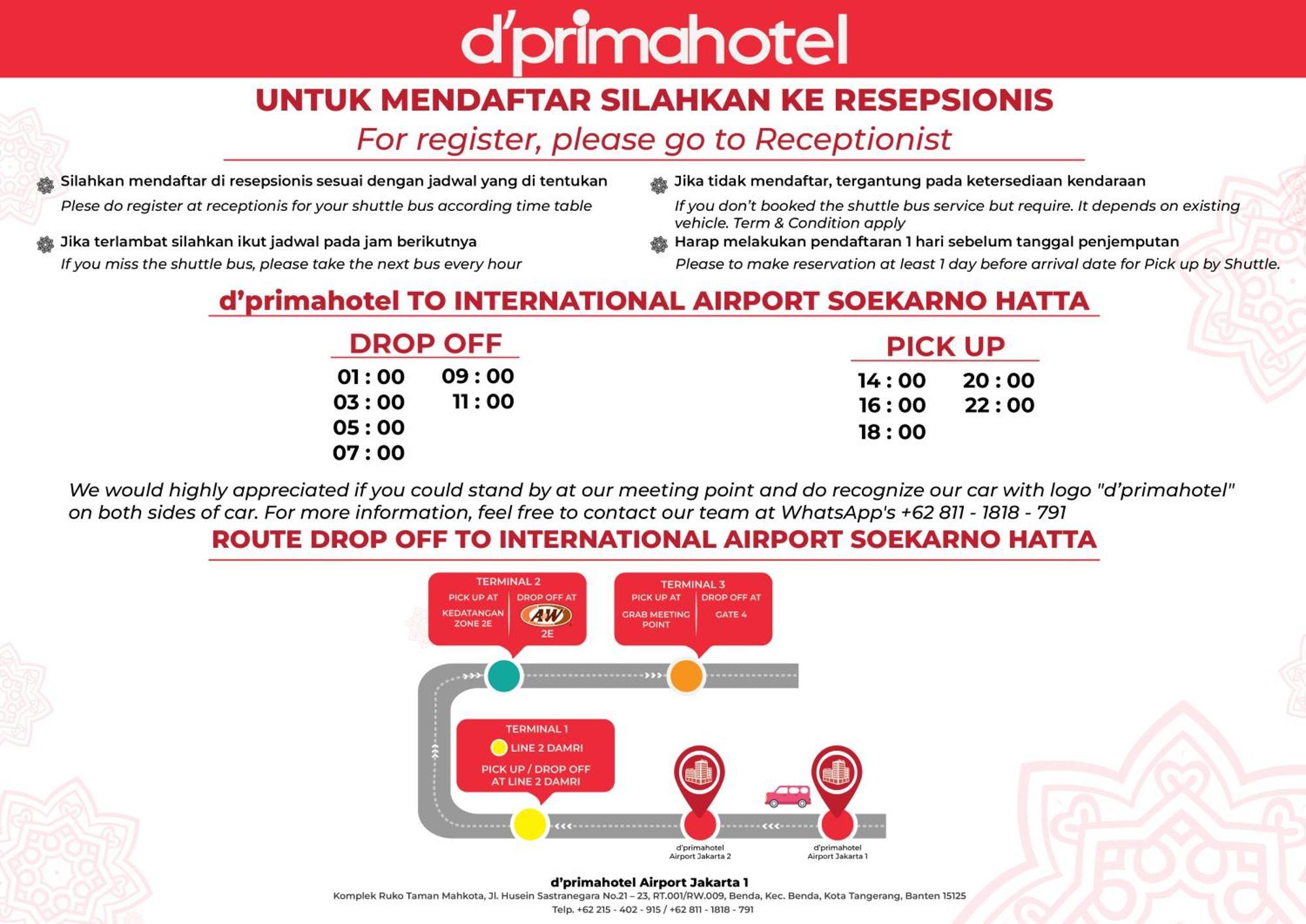 D'Primahotel Airport Jakarta 1 Tangerang Extérieur photo